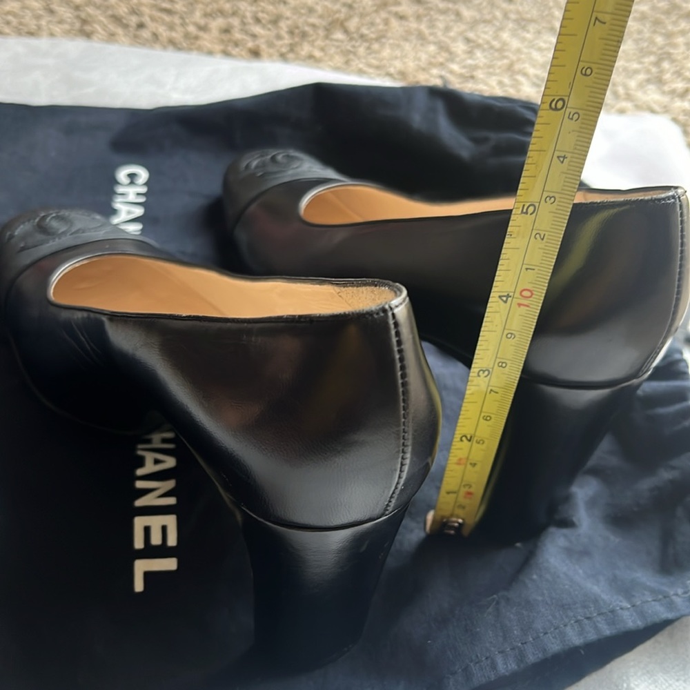 Authentic Chanel Heels Shoes - Black Size 36 Made in France - Picture 11 of 13